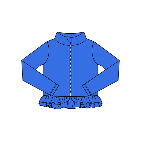 X10.18 GT1335 Blue Zipper Yoga Top