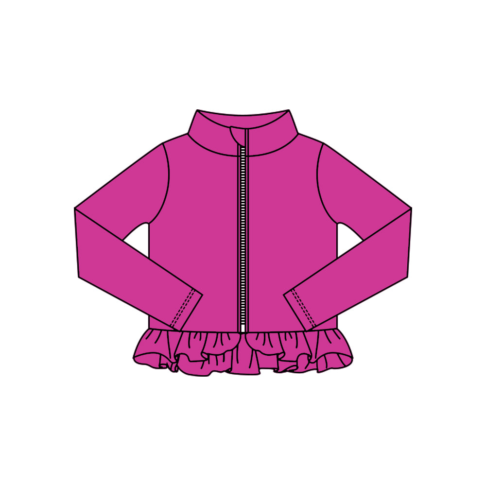 X10.18 GT1336 Rose Red Zipper Yoga Top