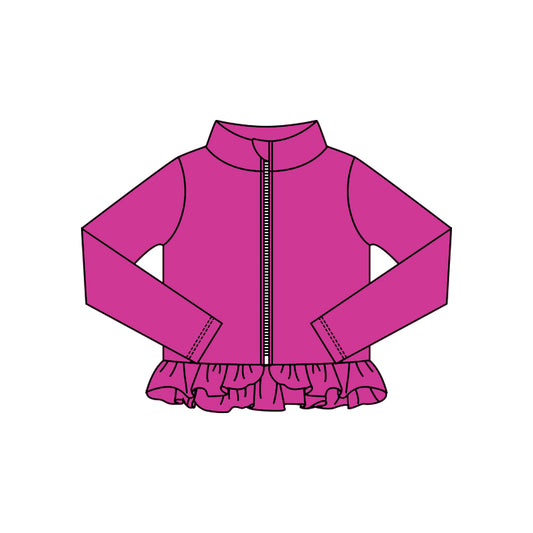 X10.18 GT1336 Rose Red Zipper Yoga Top