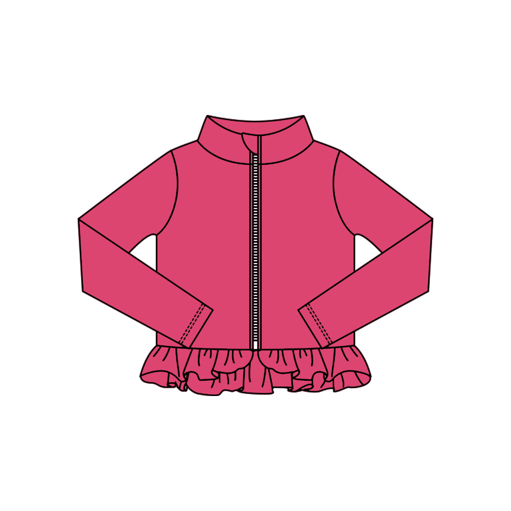 X10.18 GT1337 Pink Zipper Yoga Top