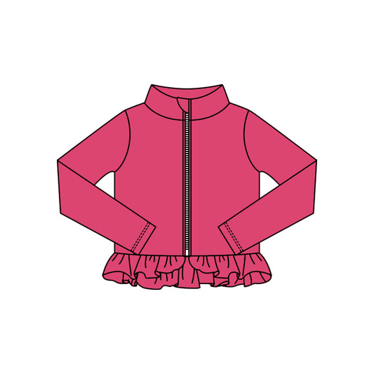 X10.18 GT1337 Pink Zipper Yoga Top