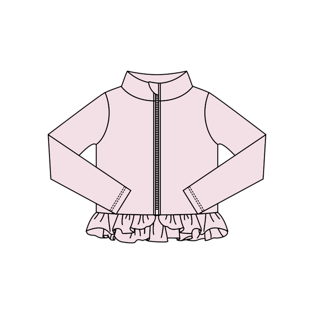 X10.18 GT1338 Light pink zippered yoga top