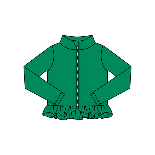 X10.18 GT1339 Green Zipper Yoga Top