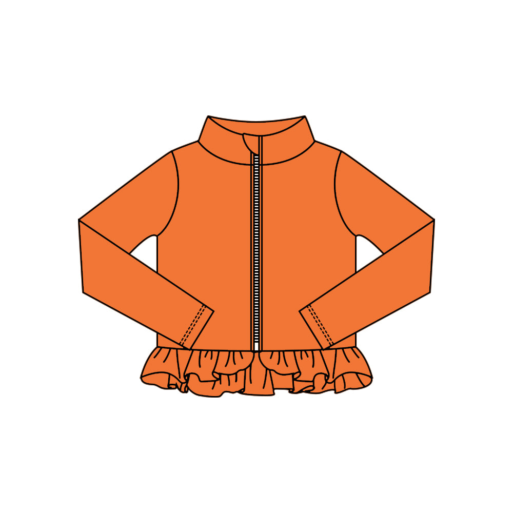 X10.18 GT1340 Orange Zipper Yoga Top
