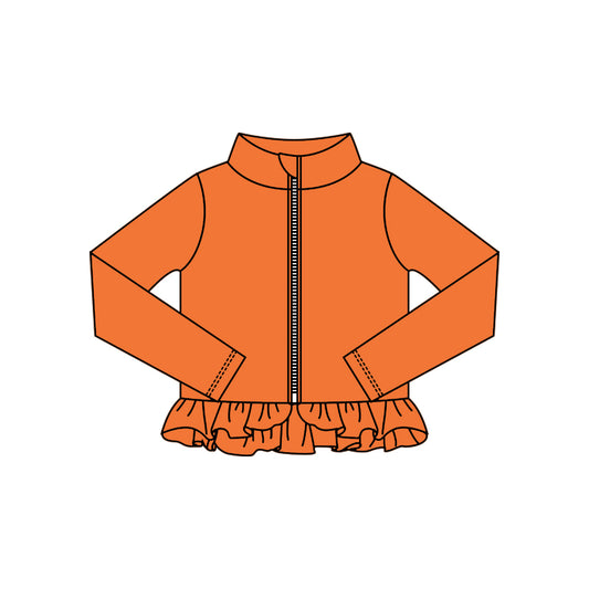X10.18 GT1340 Orange Zipper Yoga Top
