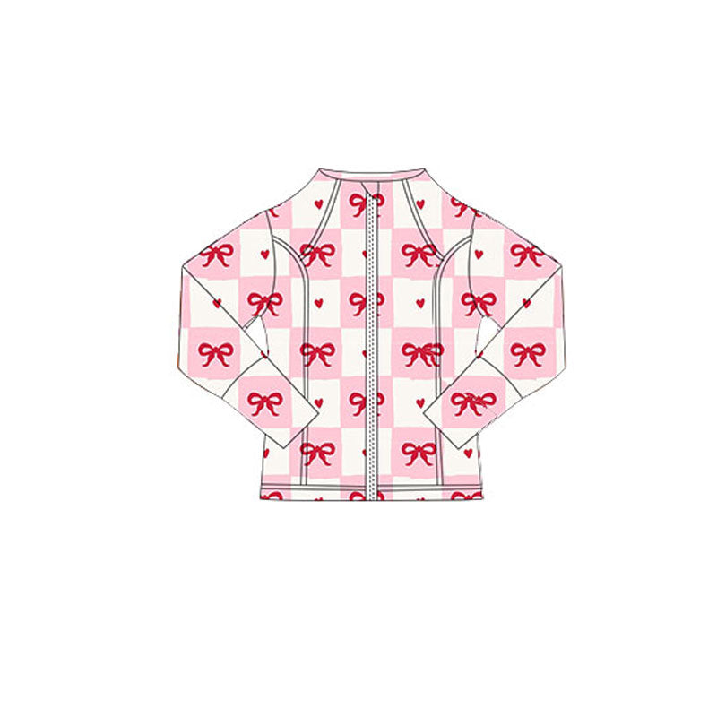 X10.22 GT1343 Heart Bow Zipper Top
