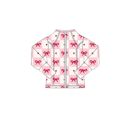 X10.22 GT1343 Heart Bow Zipper Top
