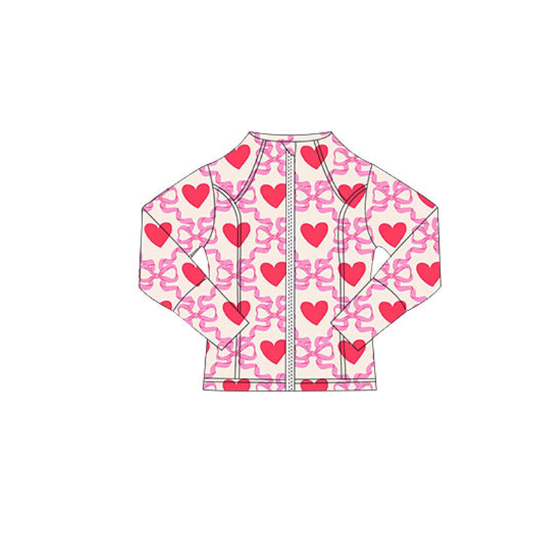 X10.22 GT1344 Heart Bow Zipper Top