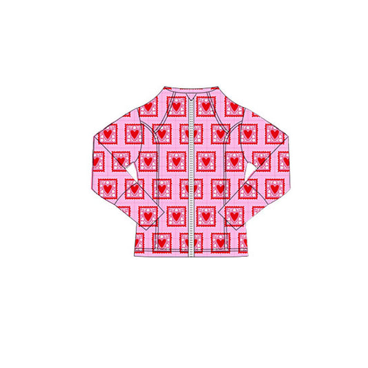 X10.22 GT1347 Red Heart Zipper Top