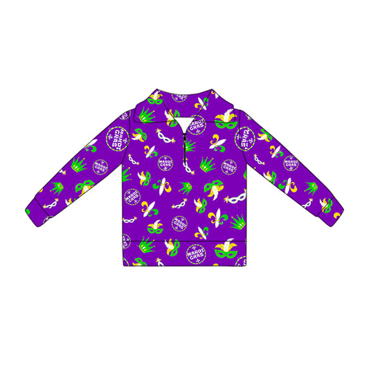 X10.23 GT1367 Purple Mask Zipper Yoga Top