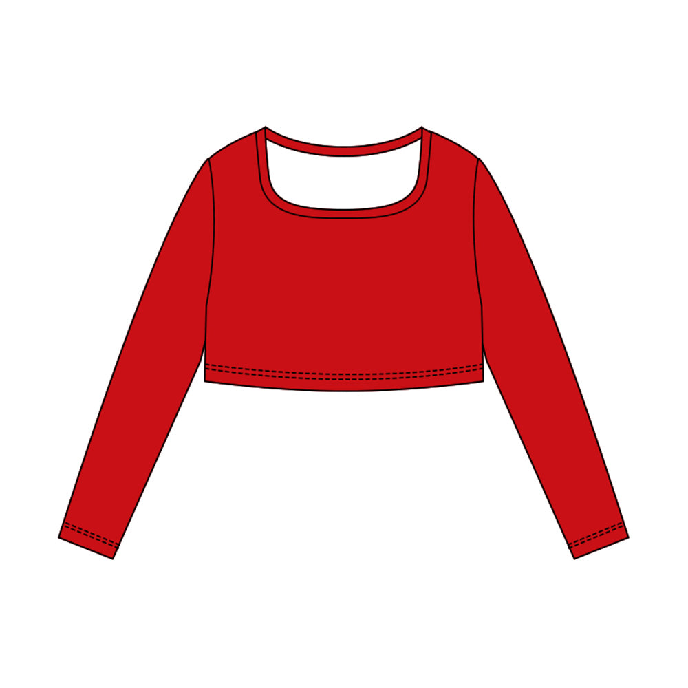 X10.25 GT1380 Red Yoga Long-Sleeved Top