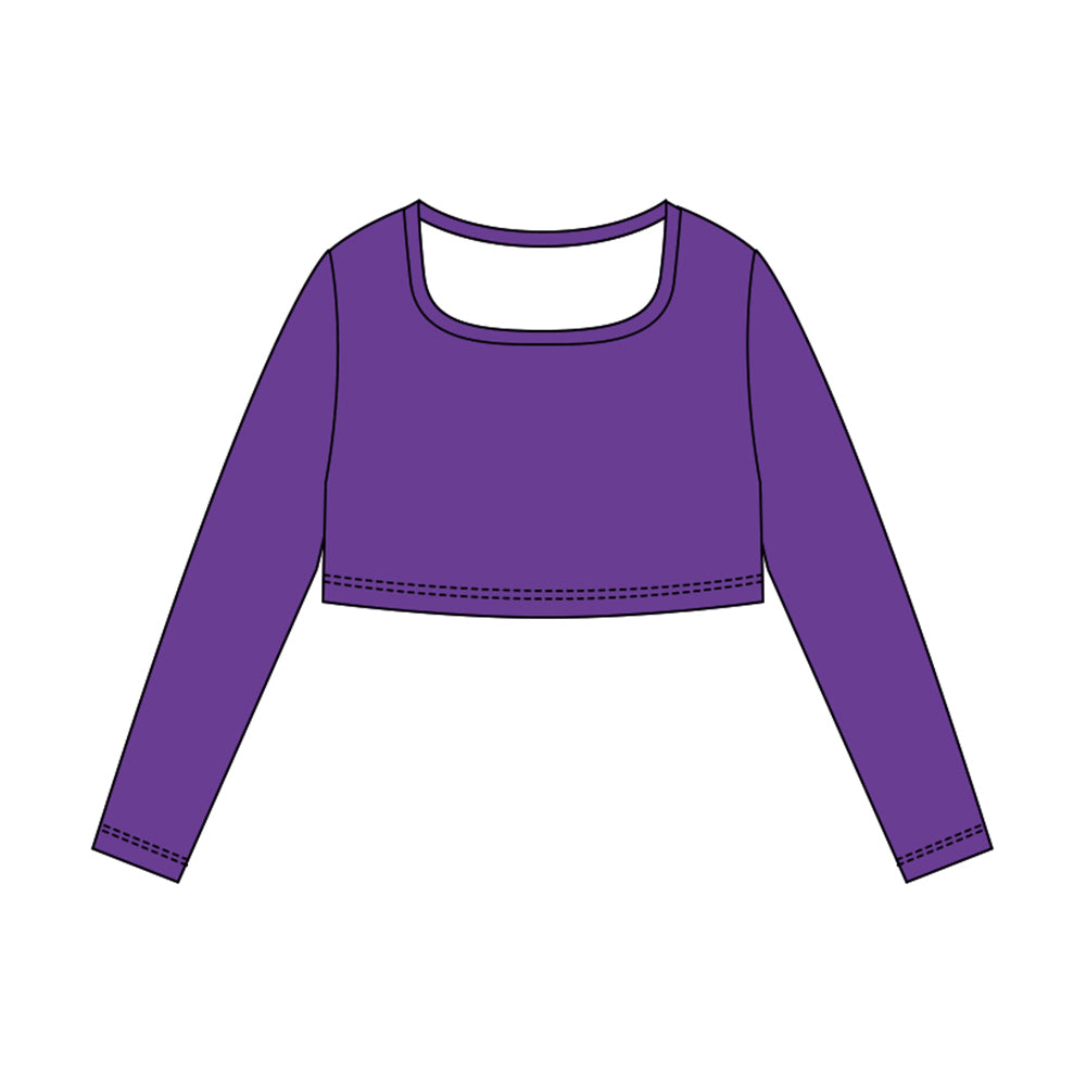 X10.25 GT1381 Purple Yoga Long-Sleeved Top