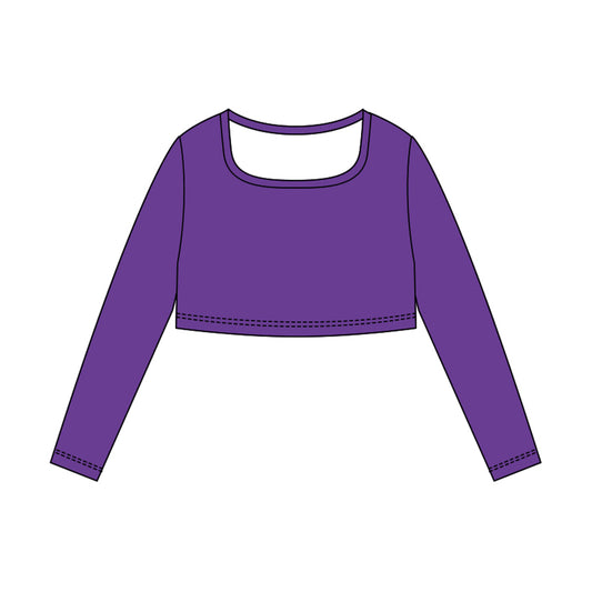 X10.25 GT1381 Purple Yoga Long-Sleeved Top
