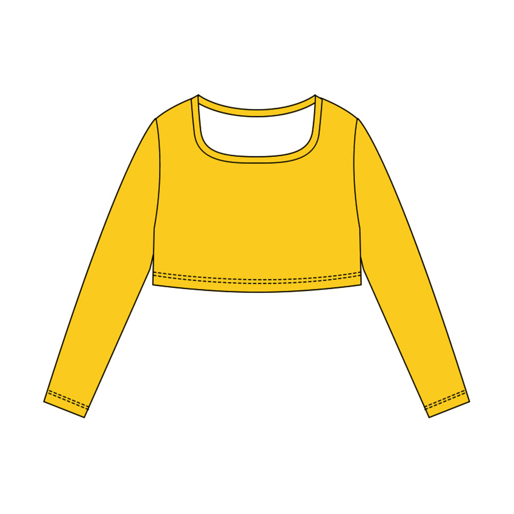 X10.25 GT1382 Yellow Yoga Long-Sleeved Top