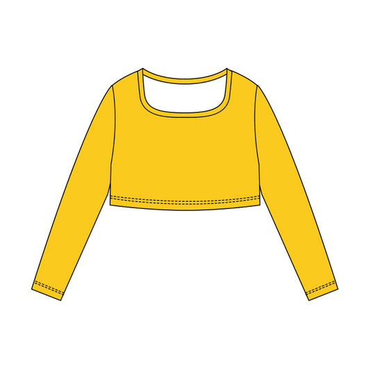 X10.25 GT1382 Yellow Yoga Long-Sleeved Top