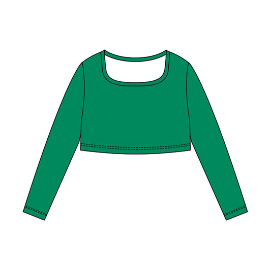 X10.25 GT1385 Green Yoga Long-Sleeved Top