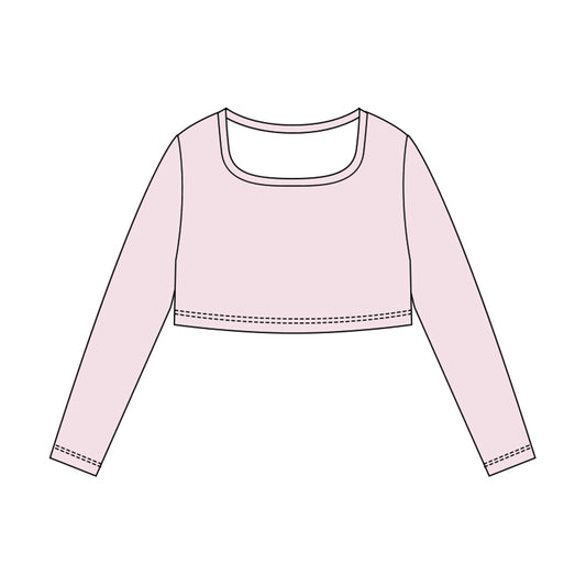 X10.25 GT1386 Pink Yoga Long-Sleeved Top