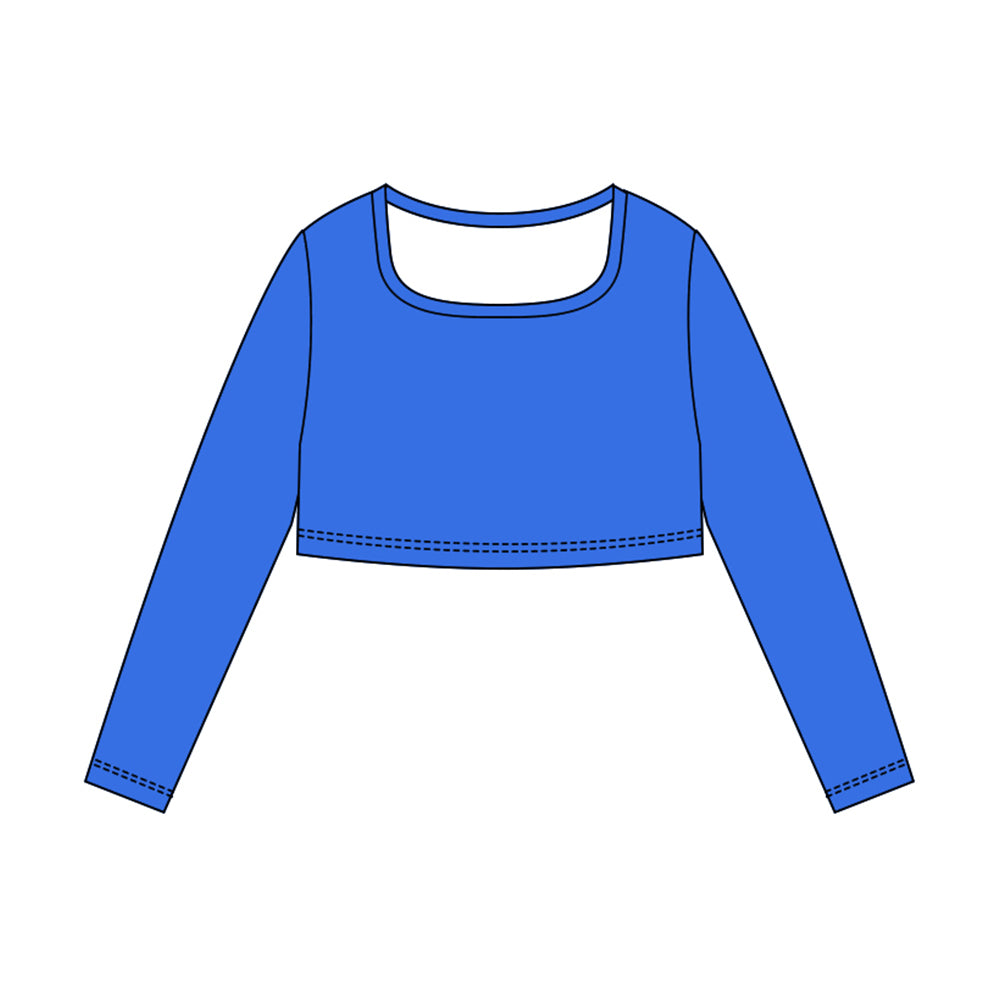 X11.1 GT1389 Blue Yoga Long-Sleeved Top