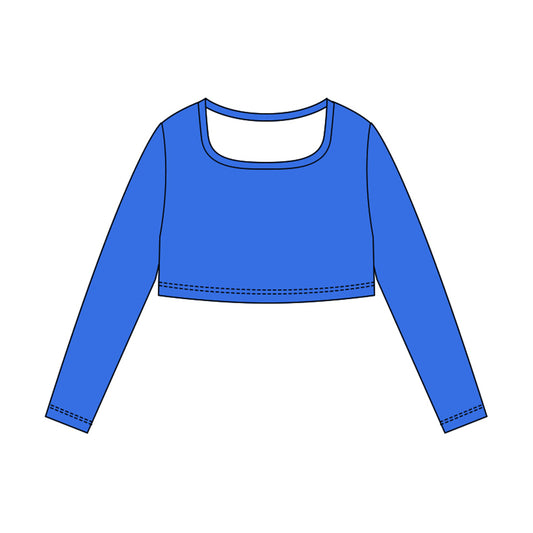 X11.1 GT1389 Blue Yoga Long-Sleeved Top