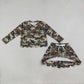 NEW RTS NO MOQ milk silk GLD1620（ GT1691+GLK0303) Baby Girls Southern Green Camo Scallop Pockets Set