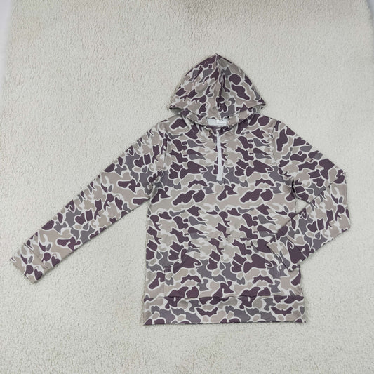 NEW RTS NO MOQ milk silk GT1707 Adult Women Camouflage Zip Up Hoodie Tops