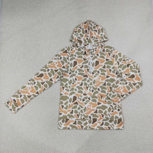 NEW RTS NO MOQ milk silk GT1712 Adult Women Camo Zip Long Sleeve Hunting Pocket Hoodie