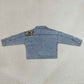 RTS NO MOQ milk silk GT1730 Baby Girls Blue Leopard  Long Sleeve Cardigan Jackets
