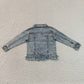 RTS NO MOQ  milk silk GT1753 Baby Girls Denim Long Sleeve Button Down Jacket Pocket Daily Wear Coat