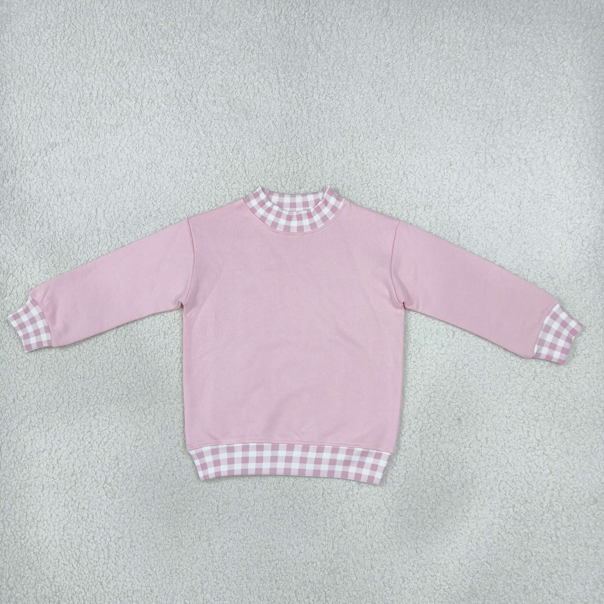 NEW RTS NO MOQ fleece GT1798 Baby Girls Pink Long Sleeve Sweater Fall T-shirts Top