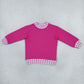 NEW RTS NO MOQ fleece GT1800 Baby Girls Hot Pink Long Sleeve Sweater Fall T-shirts Top