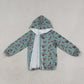 NEW RTS NO MOQ milk silk BT1818 Baby Boys Green Ducks Hunting Zip Pockets Hoodie Jacket Top
