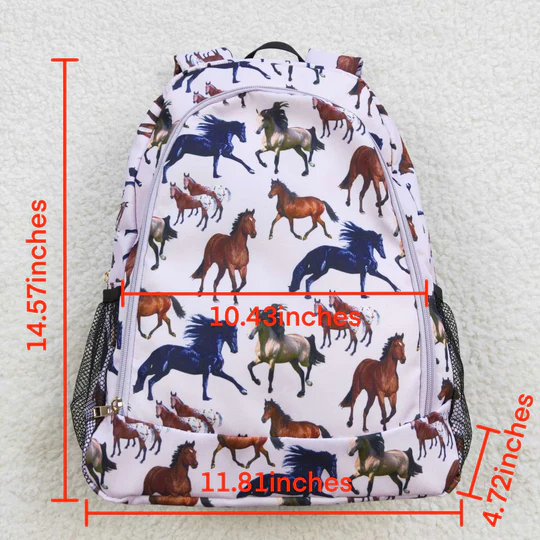 horse back to school kids backpack preschool bags