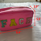 face Cosmetic bag pink kids girls Zipper carrying bag