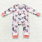 4.15zipper romper cartoon girls jumpsuit cartoon mouse baby clothes