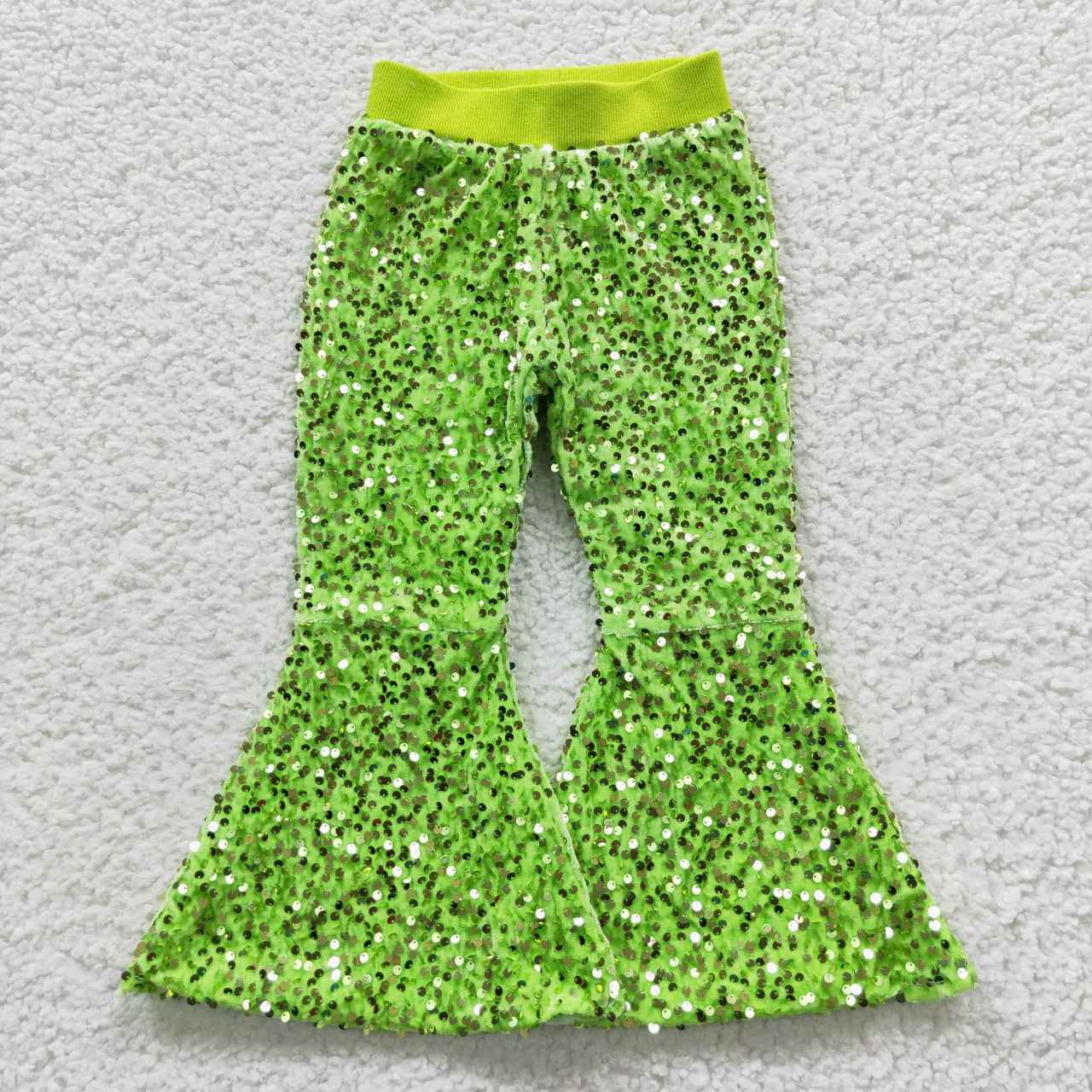 kids sequins bell pants girls trousers