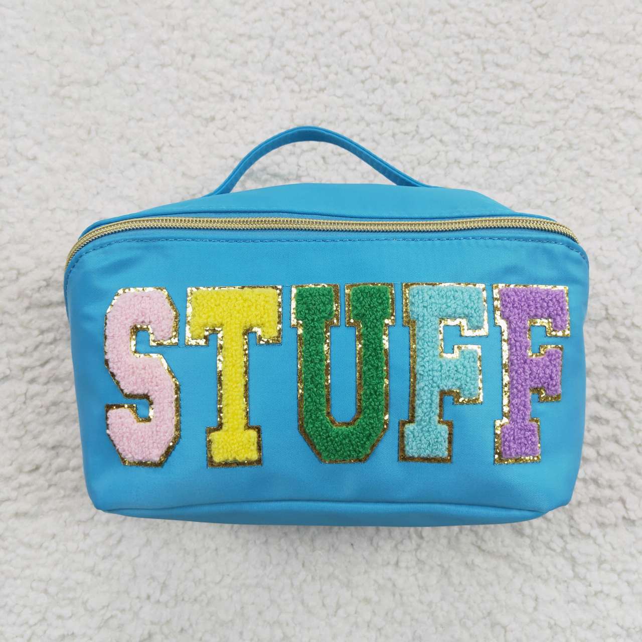 stuff Cosmetic bag blue kids girls Zipper carrying bag