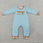 NEW RTS NO MOQ milk silk LR1189 Baby Boys Long Sleeve Let's Go to The Pumpkin Patch Fall Pant Rompers
