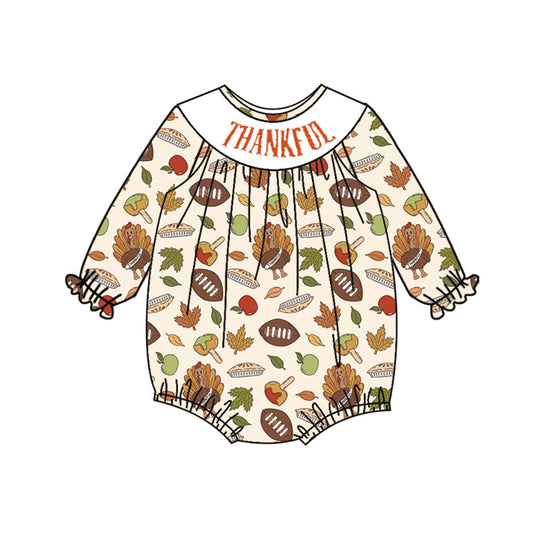 3.22LR2183smock turkey thanksgiving toddler clothes