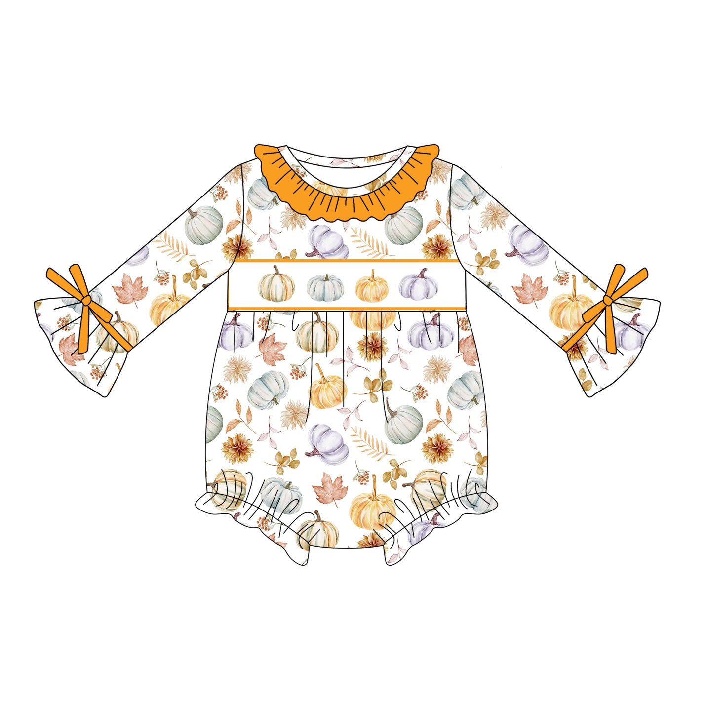 5.12LR2196 Pumpkin Orange Toddler Clothes