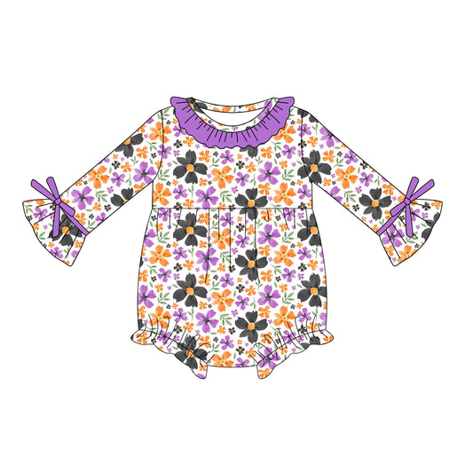 5.12LR2197 Purple Pumpkin Flower Toddler Clothes