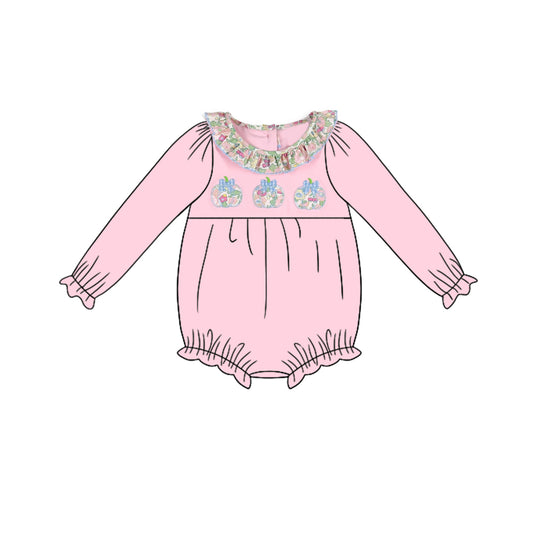 5.12LR2200 Pink flower long-sleeved toddler clothes