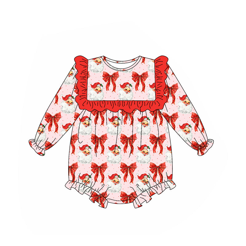5.14LR2210 Santa Claus Bow Toddler Clothes