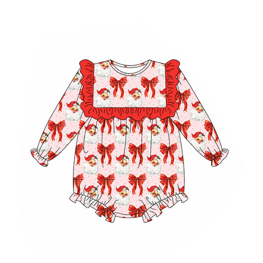 5.14LR2210 Santa Claus Bow Toddler Clothes