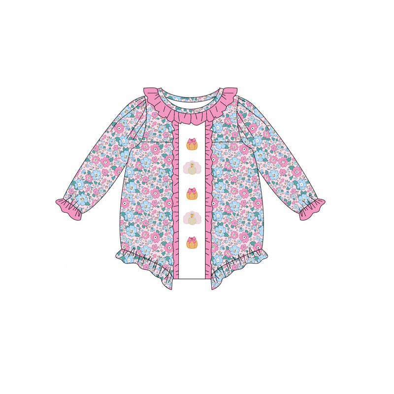 5.17LR2219 Pumpkin Turkey Long Sleeve Toddler Clothes