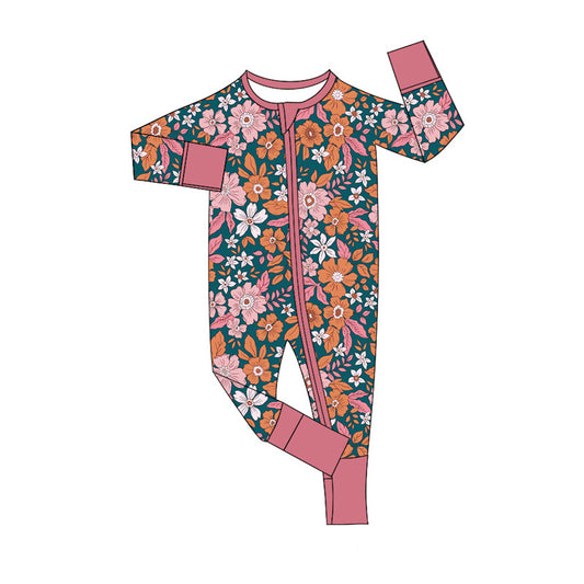5.21LR22434 Flower zipper toddler clothes