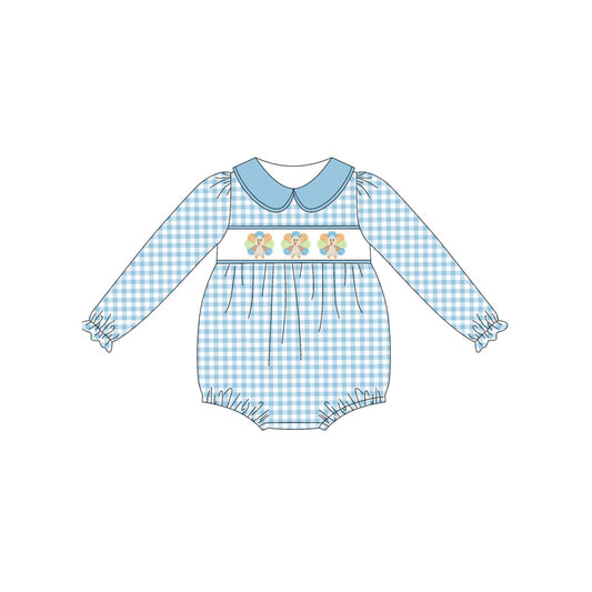5.21LR2245 Turkey Blue Plaid Toddler Clothes