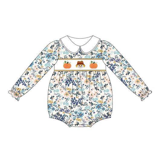 5.21LR226 Pumpkin Flower Doll Collar Toddler Clothes