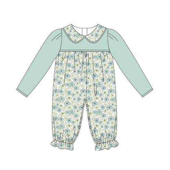 5.29LR2258 Flower green long-sleeved toddler clothes