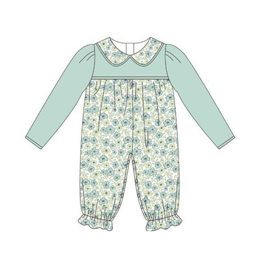 5.29LR2258 Flower green long-sleeved toddler clothes