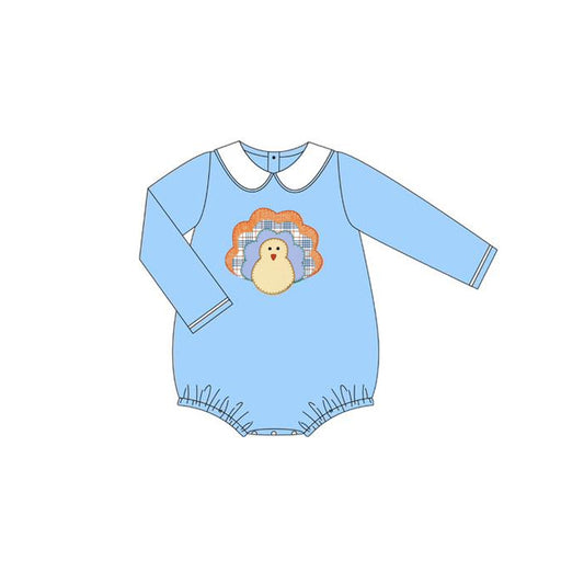 5.29LR2261 Turkey blue long-sleeved toddler clothes